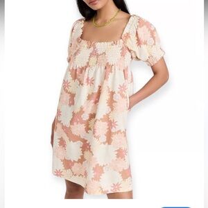 Faherty Ramona Smocked Floral Dress